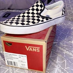 Checkerboard Vans Size 10